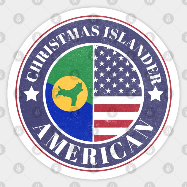 Proud Christmas Islander-American Badge - Christmas Island Flag Sticker by Yesteeyear